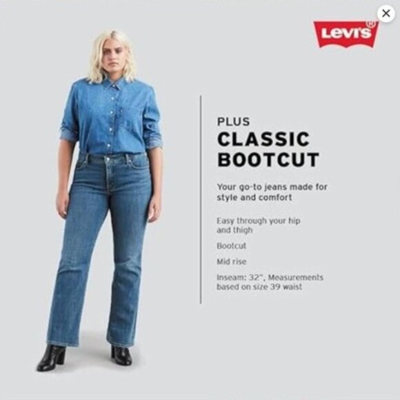 Levi's 515 - 16 (33 x 30) Classic Mid-Rise Bootcut Jeans Medium Wash Good Condit - Picture 1 of 12